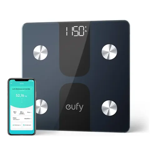 Báscula Inteligente eufy C1 Bluetooth hasta 180 kg 12 Indicadores Corporales
