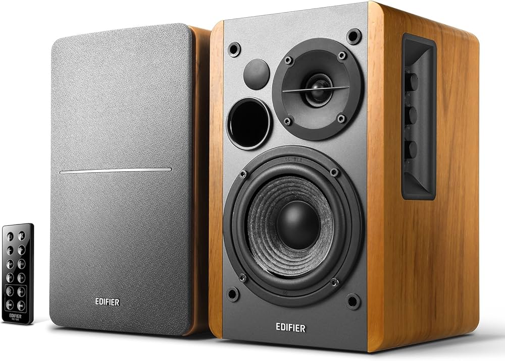 Bocinas Bluetooth Edifier R1280DB Color Madera - Sonido Premium para tu Hogar