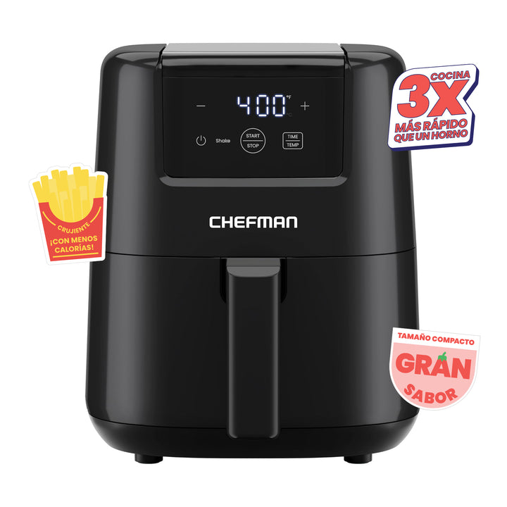 CHEFMAN Mini Freidora de Aire Digital de 2 Cuartos - Cocina Saludable y Compacta