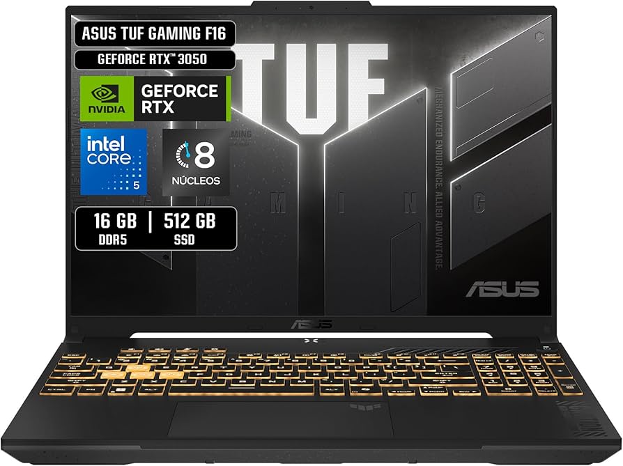 Laptop ASUS TUF Gaming F16: Rendimiento, Durabilidad y Estilo