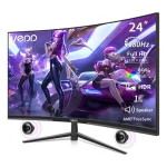 Monitor Gamer Curvo 24'' Vedd 180Hz 1ms Full HD con FreeSync y Altavoces Integrados