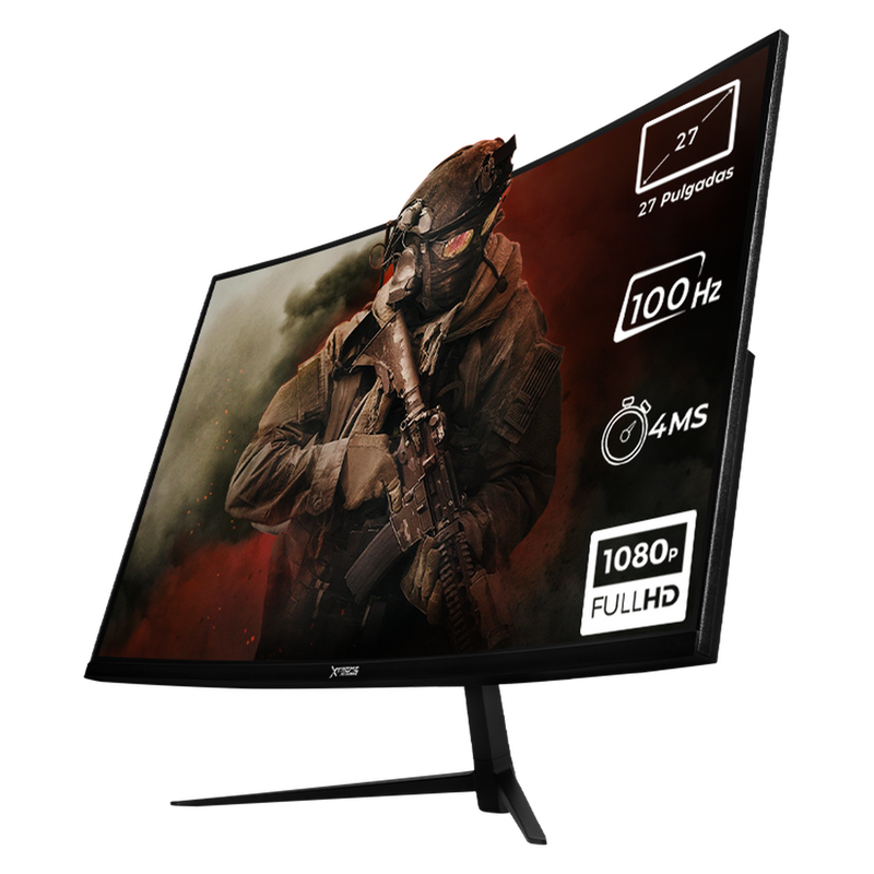Monitor Gamer Curvo Xtreme Pc Clarity 27" FHD 100Hz HDMI al Mejor Precio