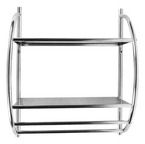 Repisa Baño Bath accents 2 niveles metal 54.5x45x26 cm