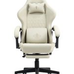 Silla Gamer con Masajeador Ground Gaming Blanco - Comodidad y Estilo