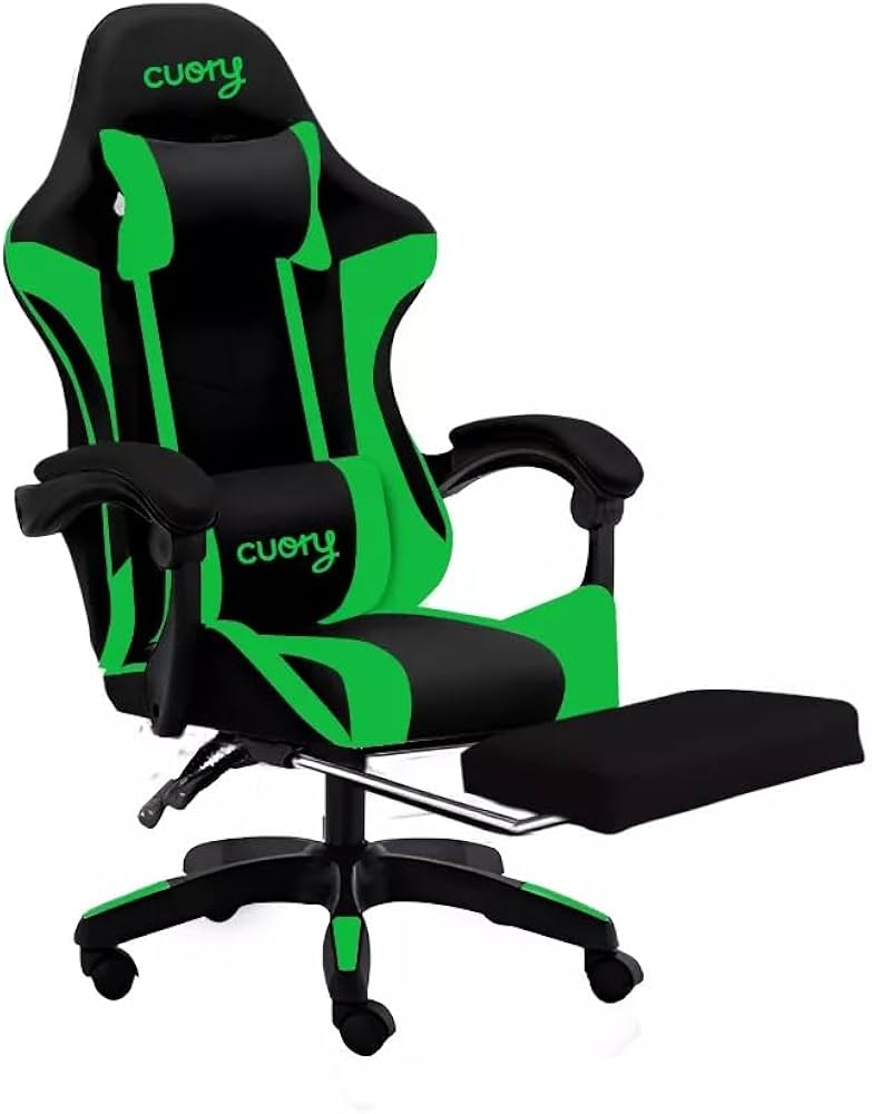 Silla Gamer Ergonómica con Reposapiés Reclinable para Oficina y Gaming - Ideal para largas horas de juego