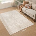SONGMICS HOME Alfombra Antideslizante 153 x 214 cm para Sala de Estar