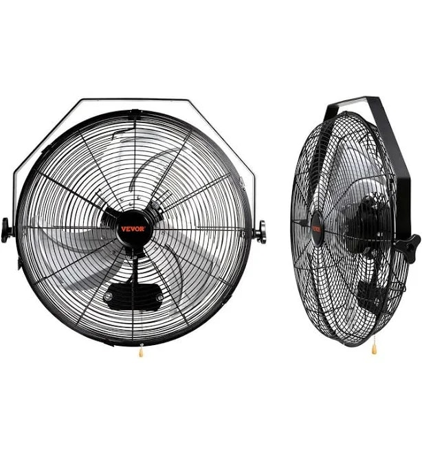 Ventilador de pared Vevor de 18 pulgadas, inclinación 360°, 4000 CFM