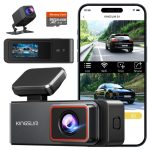 Dash cam kingslim 4k frontal 4k posterior 1080p dual con tarjeta de 64 gb