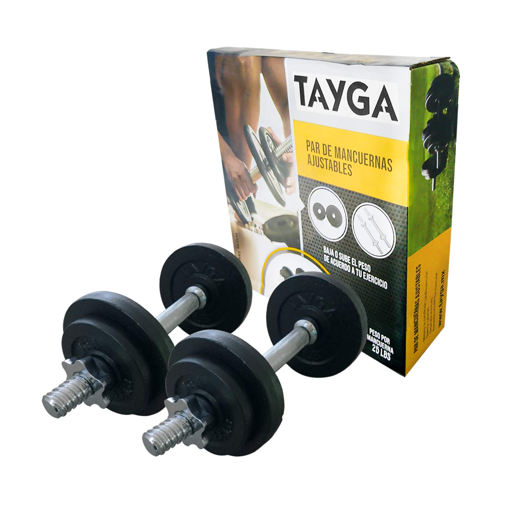 Set de mancuernas ajustables tayga 50 lb