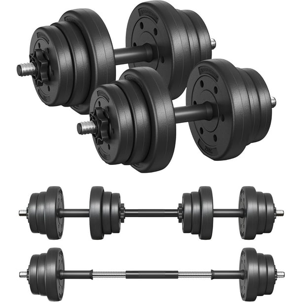 Songmics juego de mancuernas ajustables con barra adicional 20 kg para hombres y mujeres