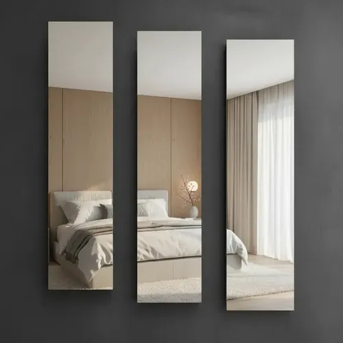3 Espejo Largos Rectangulares 82 X 64cm Marco canto pulido
