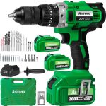 Anirona 20V Taladro Rotomartillo Inalámbrico 1/2'' 50 N m Taladro Percutor de 2 * 3Ah Batería