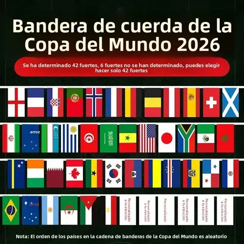 banderas de 48 países para la copa mundial 2026 decoraciones banderas internacionales cuerda para metros