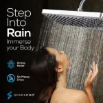 Cabezal de Ducha Tipo Lluvia Rectangular Sparkpod de 12 PuLG