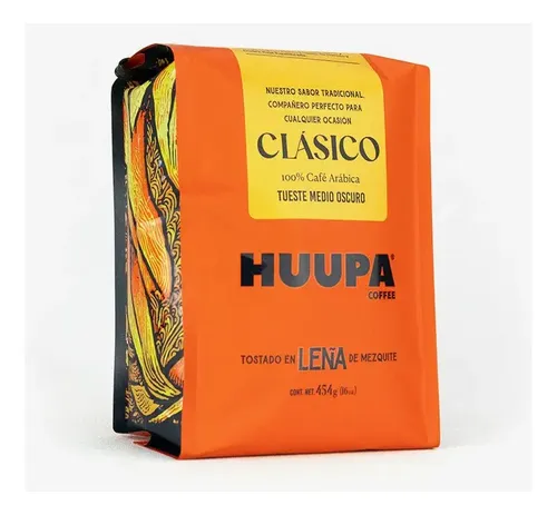 Café Molido Huupa a la Leña Tostado Bolsa 1 Kg Intenso