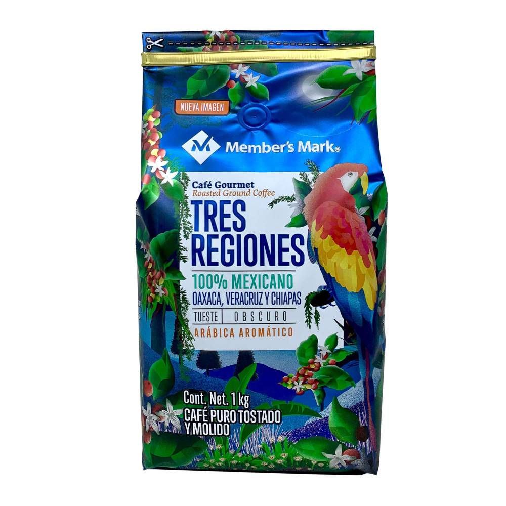 Café tostado y molido tres regiones 1 kg