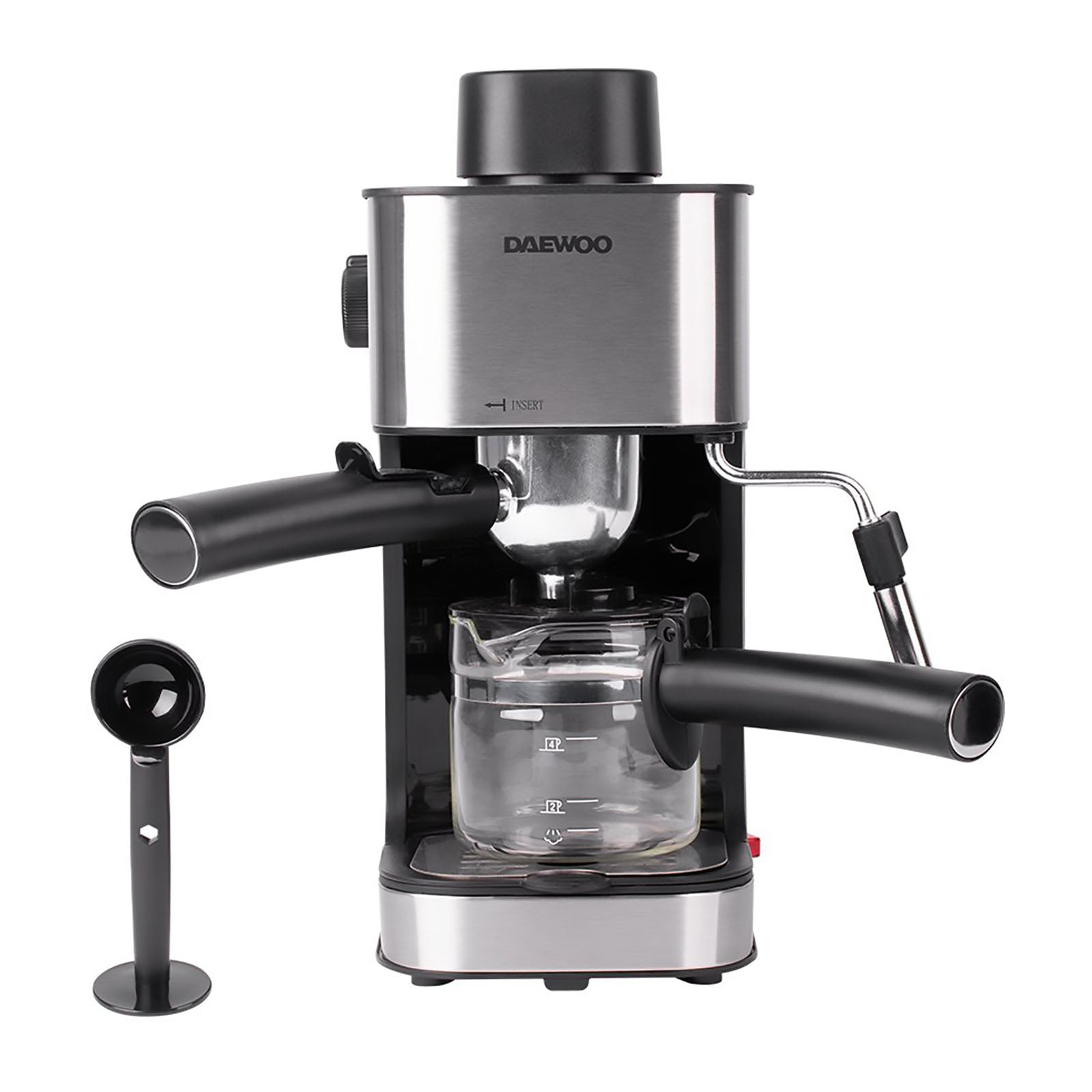 Cafetera para Espresso Daewoo 0.4 Litros Negra des-485