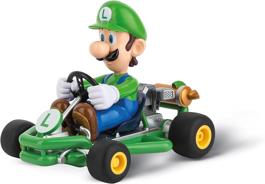 Carrera Coche Teledirigido Super Mario Kart Luigi Pipe Kart 1/18 2.4ghz