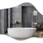 Espejo asimétrico irregular grande de pared sin marco ead 110 cm