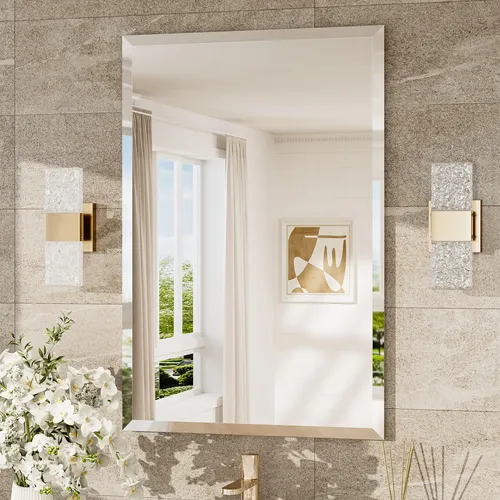 Espejo decorativo rectangular 61 x 91 cm Biselado 1 Pza