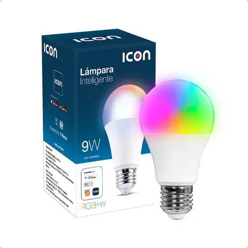 Foco Icon Inteligente Led Wifi Atenuable 9w Rgb + W