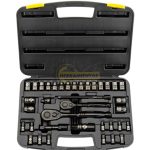 Juego Dados Cromo Negro 37 Pzas Stanley