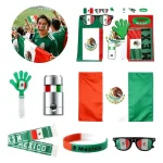 Kit Bandera México Fútbol 2026 Accesorios De Aficionado 6pcs