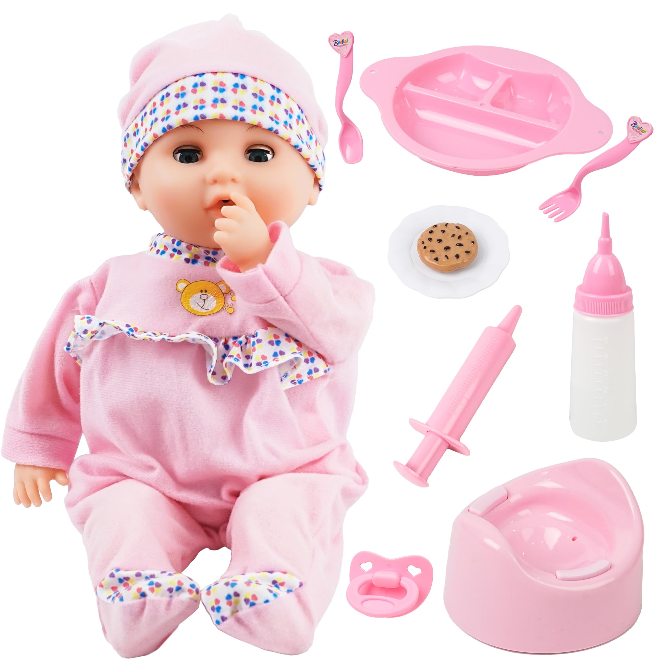 Muñeca interactiva choi's talking de 16 pulgadas con accesorios