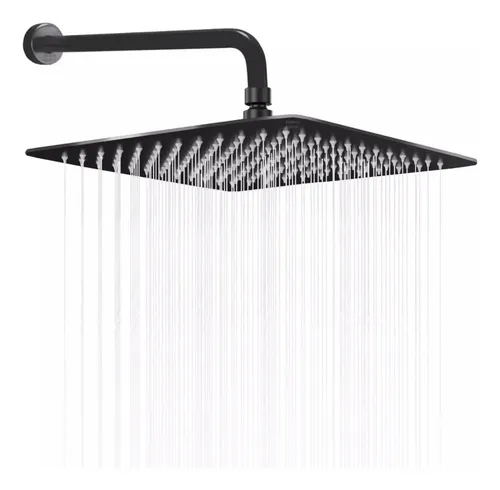 Regadera de lujo tipo lluvia con tubo 30cms acero bazarú