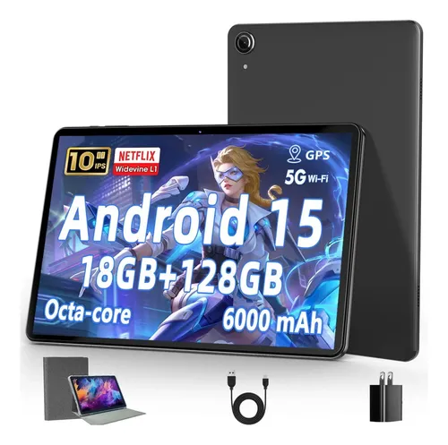 Tablet Aobante Android 15 de 10 Pulgadas, 18 GB de Ram, 128