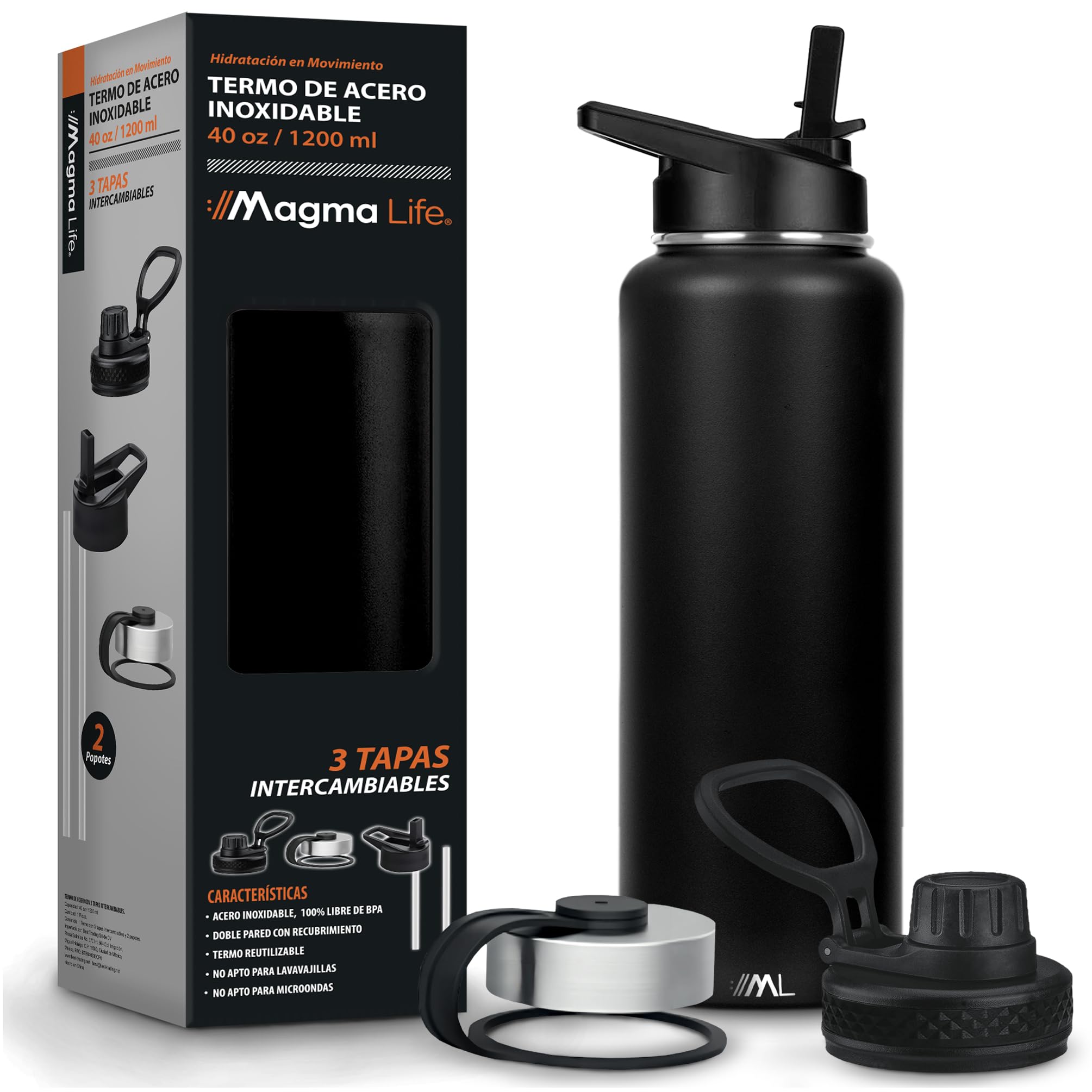 Termo de Acero Inoxidable para Agua y Café 1200 ml