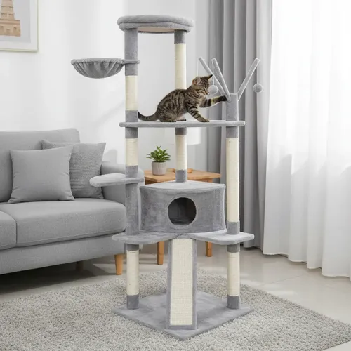Torre Rascador Árbol Grande Para Gatos Sp-3833 Pawffy