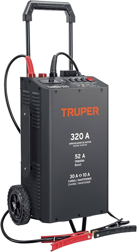 Truper Cargador de Baterías 320 A Con Arrancador