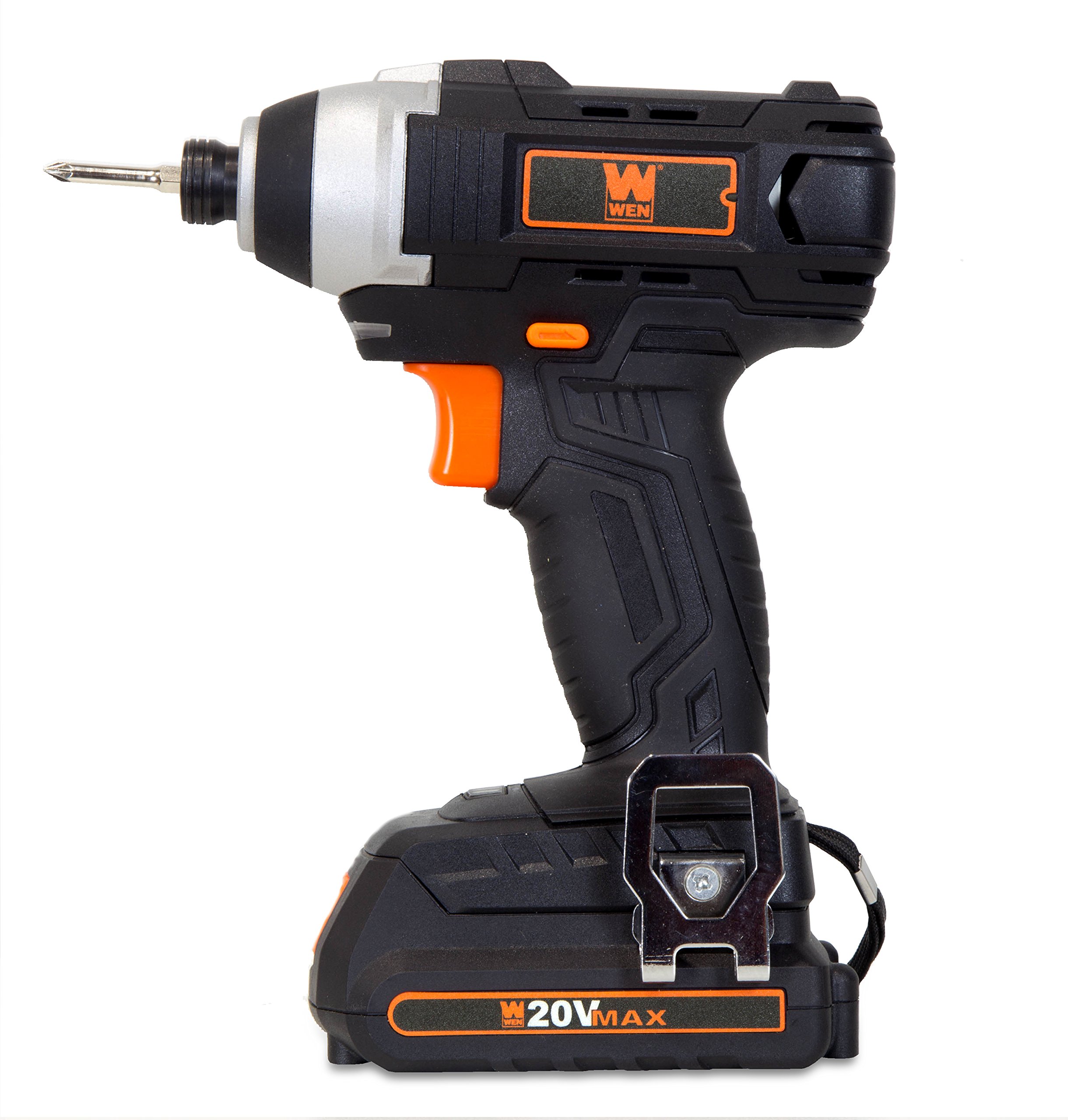 WEN 49120 Taladro inalámbrico de 20 V MAX de iones de litio con batería
